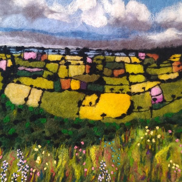 Lake View At Sutton Bank, North Yorkshire, by felt artist Janine Jacques