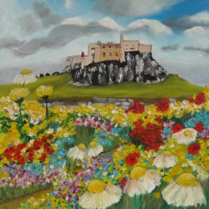 Walled garden painting by landscape artist Janine Jacques