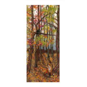 Fox art print - original felt art by Yorkshire artist Janine Jacques